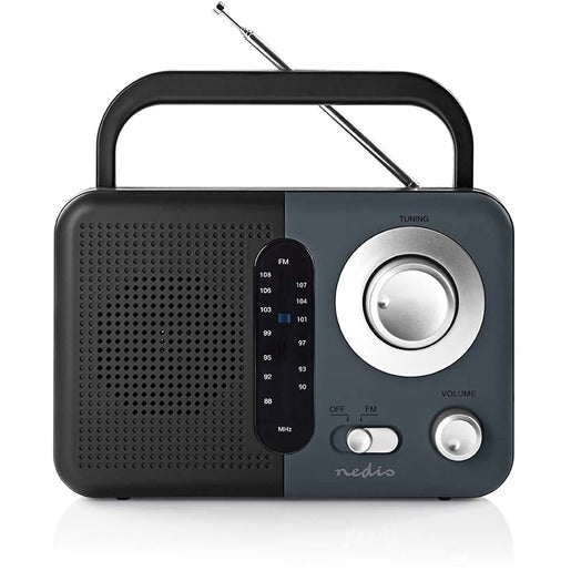 Nedis Radio UKW-Radio, Portable UKW RDFM1300GY Nedis Radio UKW-Radio, Portable UKW RDFM1300GY